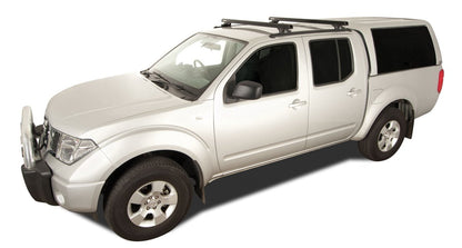 Kit 2 barres de toit noire 1375mm Heavy Duty RLTP Trackmount Nissan Navara D40 2005-2015 - RHINO-RACK - Nissan Navara D40
