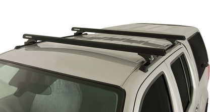 Kit 2 barres de toit noire 1375mm Heavy Duty RLTP Trackmount Nissan Navara D40 2005-2015 - RHINO-RACK - Nissan Navara D40