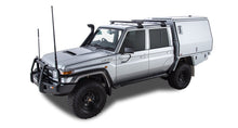 Kit 2 barres de toit noire Heavy Duty 1500mm avec pieds RL110 Toyota Land Cruiser série 79 2007+ - RHINO-RACK - Toyota Land Cruiser 78/79