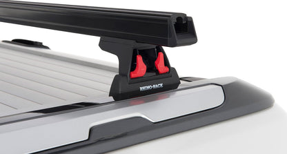 Kit 2 barres de toit noire Heavy Duty 1500mm avec pieds RLT600 Ford Ranger Wildtrak T6/T7/T8 2012-2022 - RHINO-RACK - Ford Ranger 2012-2022