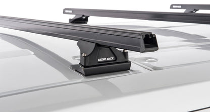 Kit 2 barres de toit noire Heavy Duty 1800mm avec pieds RLTP Ford Transit 2014+ - RHINO-RACK -