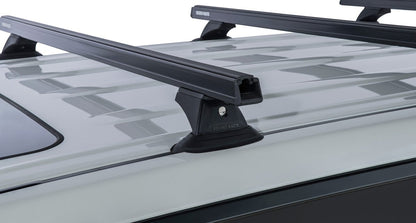Kit 3 barres de toit noire 1375mm Heavy Duty avec pieds RCH Toyota Land Cruiser série 200 2007-2021 - RHINO-RACK - Toyota LC200