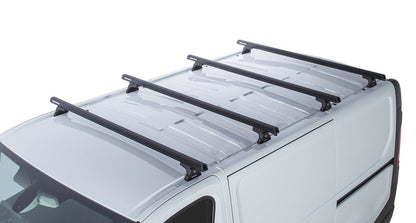 Kit 4 barres de toit noire 1650mm Heavy Duty avec pieds RLT600 Renault Trafic X82 2015+ - RHINO-RACK -