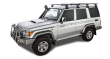 Kit 4 barres de toit noire Heavy Duty 1500mm avec pieds RL150 Toyota Land Cruiser série 76 2007+ - RHINO-RACK - Toyota 70 Series