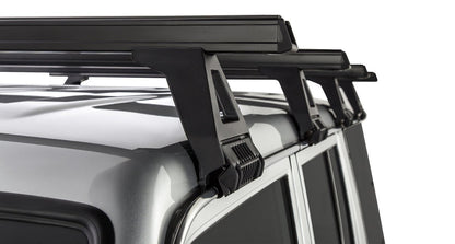 Kit 4 barres de toit noire Heavy Duty 1500mm avec pieds RL150 Toyota Land Cruiser série 76 2007+ - RHINO-RACK - Toyota 70 Series