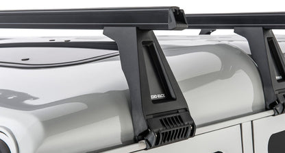 Kit 4 barres de toit noire Heavy Duty 1500mm avec pieds RL210 Land Rover Defender 110 1993-2020 - RHINO-RACK - Defender 110