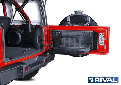 Table Pliante sur Porte Arriere Jeep Wrangler JL - Rival 4x4 - BYD Shark 2024+