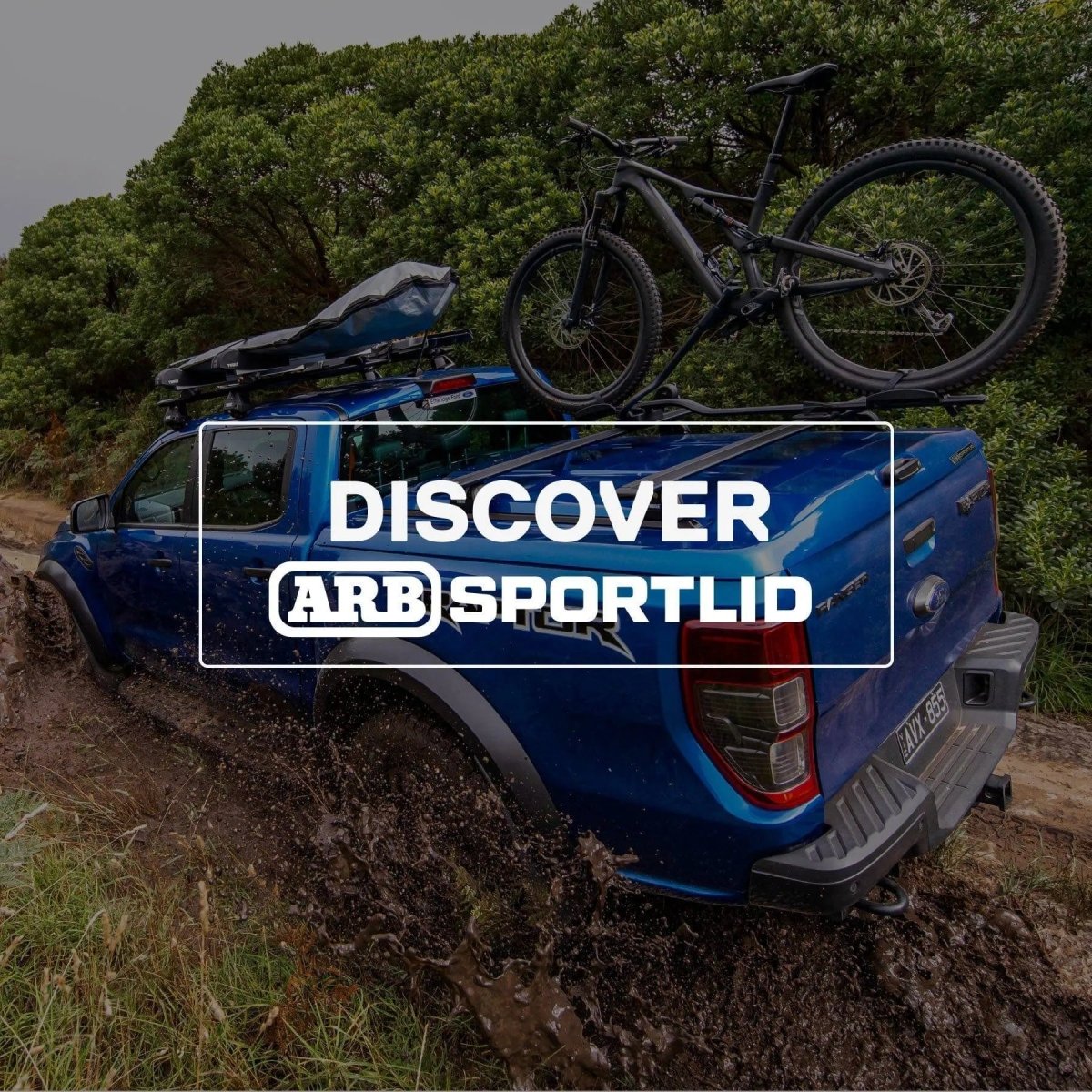Couvre benne coffre - Sportlid V ARB + système de rails - Ford Ranger Raptor 2023+ - Ford Ranger PHEV 2025+