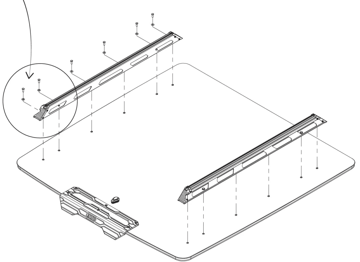 Premium Rails pour Hardlid ARB Modele Basique - Optionnel - Ford Ranger/Raptor 2023+