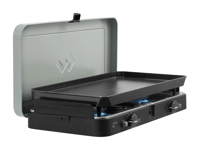 Réchaud portable à gaz 2 brûleurs avec Plancha Cadac 2 Cook 3 Pro - BYD Shark 2024+