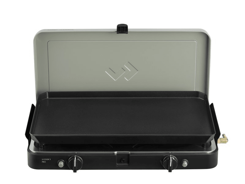 Réchaud portable à gaz 2 brûleurs avec Plancha Cadac 2 Cook 3 Pro - BYD Shark 2024+