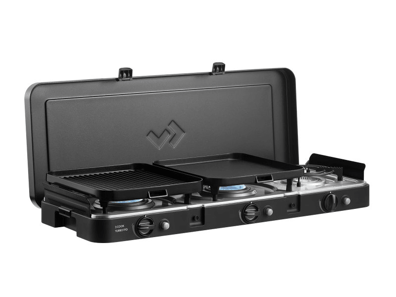Réchaud portable à gaz 3 brûleur Cadac 3 cook turbo FFD Deluxe - BYD Shark 2024+