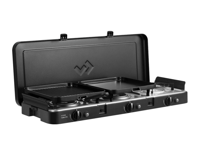 Réchaud portable à gaz 3 brûleur Cadac 3 cook turbo FFD Deluxe - BYD Shark 2024+