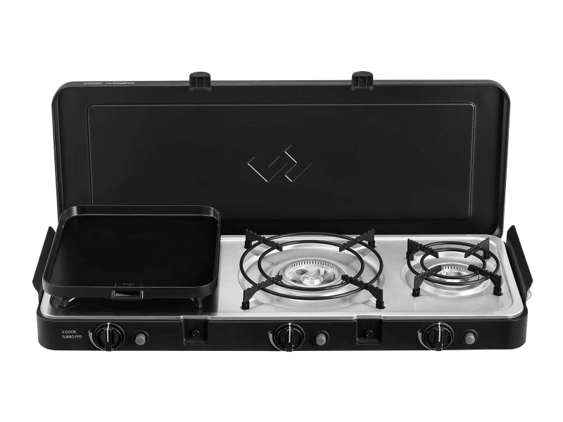 Réchaud portable à gaz 3 brûleur Cadac 3 cook turbo FFD Deluxe - BYD Shark 2024+