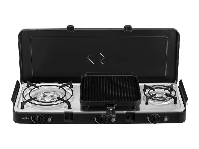 Réchaud portable à gaz 3 brûleur Cadac 3 cook turbo FFD Deluxe - BYD Shark 2024+
