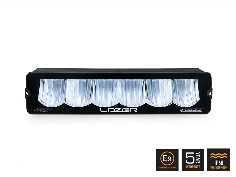 LAZER LAMPS Carbon-6 Conduite Mode Jaune — Phare LED Compact 9360 lm - BYD Shark 2024+