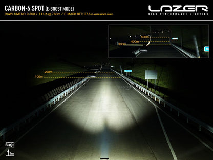 LAZER LAMPS Carbon-6 SPOT Gén.3 — Phare LED Compact 9360 lm - BYD Shark 2024+
