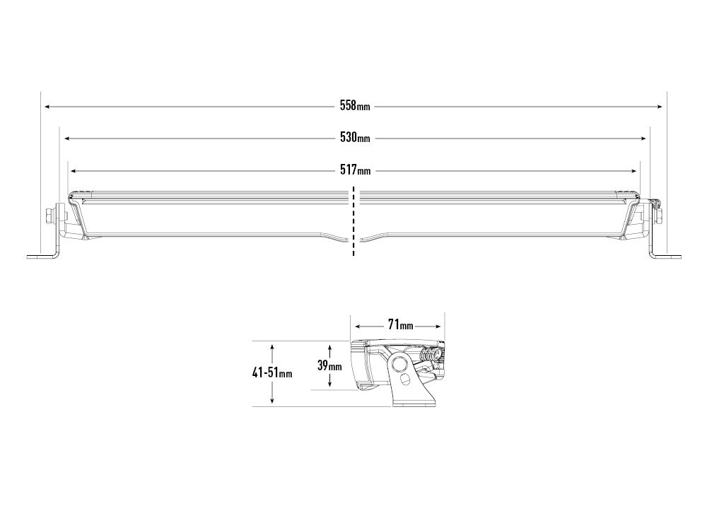 LAZER LAMPS Glide Elite Support Latéral — Barre LED Longue Portée - BYD Shark 2024+