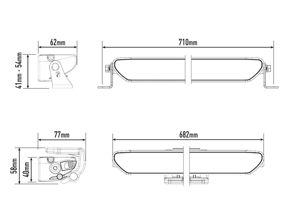LAZER LAMPS Linear-24 Grand Angle — Barre LED 16200 lm - BYD Shark 2024+