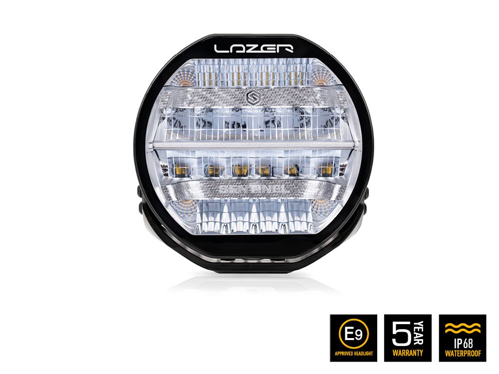 LAZER LAMPS Sentinel 9'' Chrome - Support Slim — Phare Additionnel LED - BYD Shark 2024+