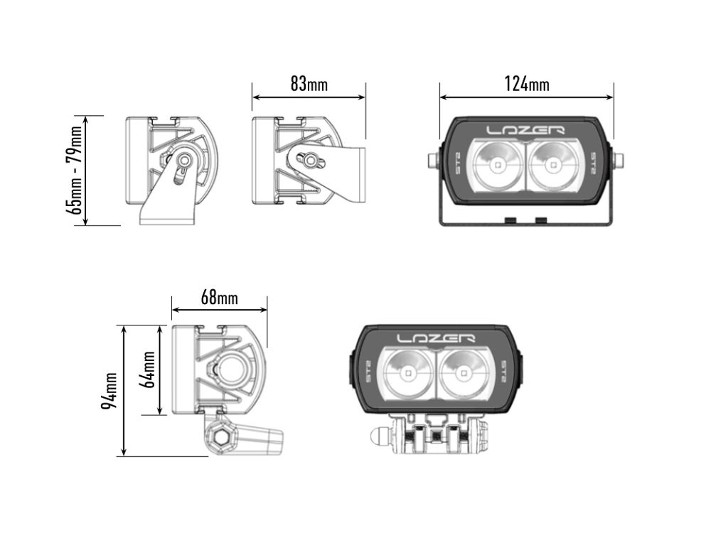 LAZER LAMPS ST2 Évolution — Barre LED Slim 2068 lm - BYD Shark 2024+