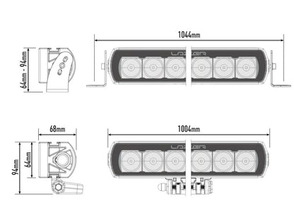 LAZER LAMPS T24 Évolution — Barre LED Slim 24816 lm - BYD Shark 2024+