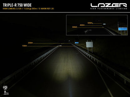 LAZER LAMPS Triple-R 750 Grand Angle — Phare Rond LED 4620 lm - BYD Shark 2024+