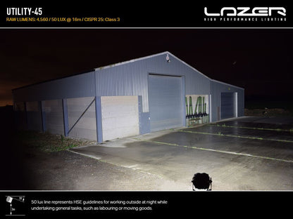 LAZER LAMPS Utility 45 Support Large — Phare de Travail LED 4560 lm - BYD Shark 2024+