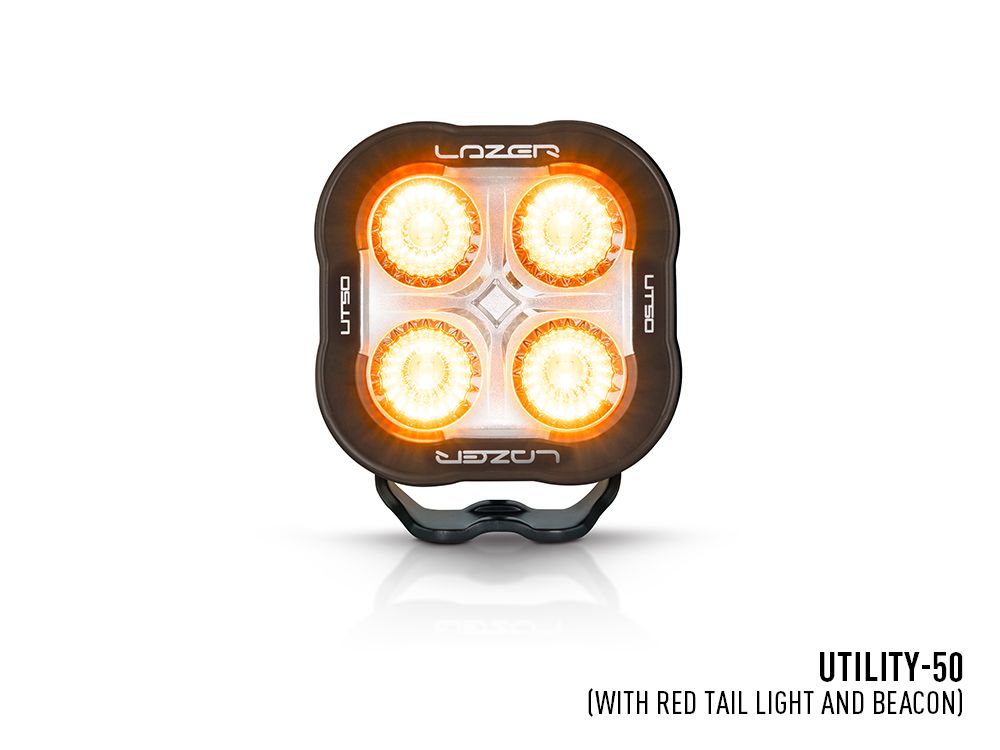LAZER LAMPS Utility-50 Balise + Feu Arrière Rouge — Phare de Travail LED - BYD Shark 2024+