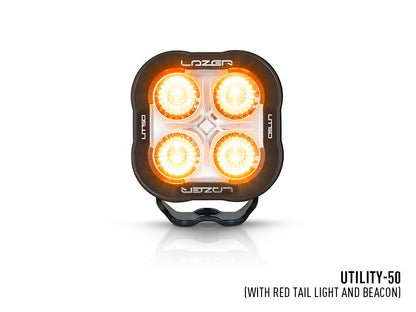 LAZER LAMPS Utility-50 Balise + Feu Arrière Rouge — Phare de Travail LED - BYD Shark 2024+