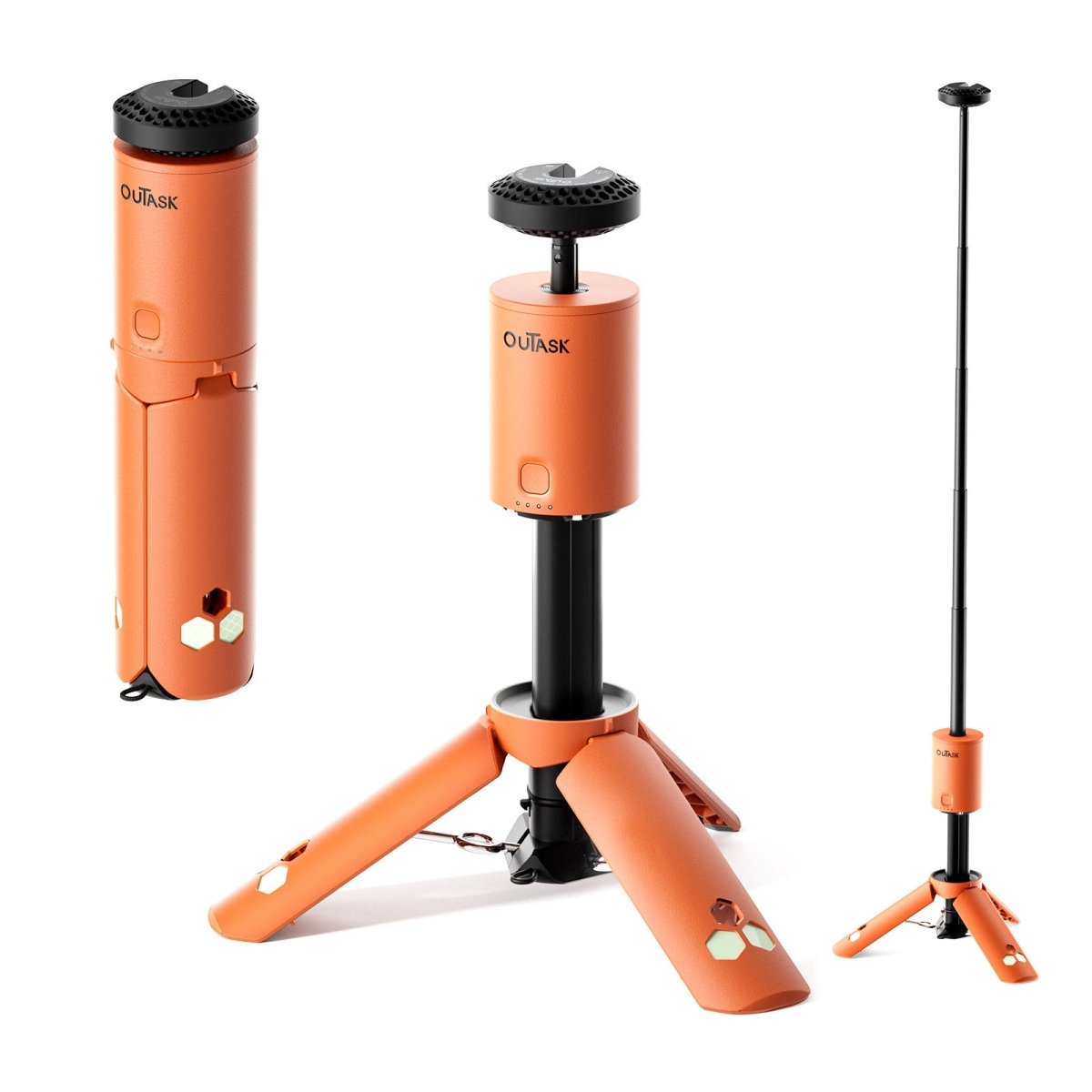 OuTask Lampe Télescopique LED Outdoor 720° - Orange - BYD Shark 2024+