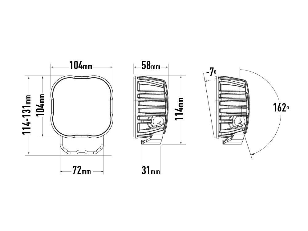 Spot à LED LAZER LAMPS Utility-50 (Classe 5) - BYD Shark 2024+