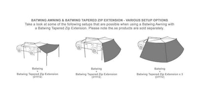 Paroi/mur trapézoïdale - Auvent Batwing/Sunseeker - RHINO-RACK - Dacia Duster 2010-2023