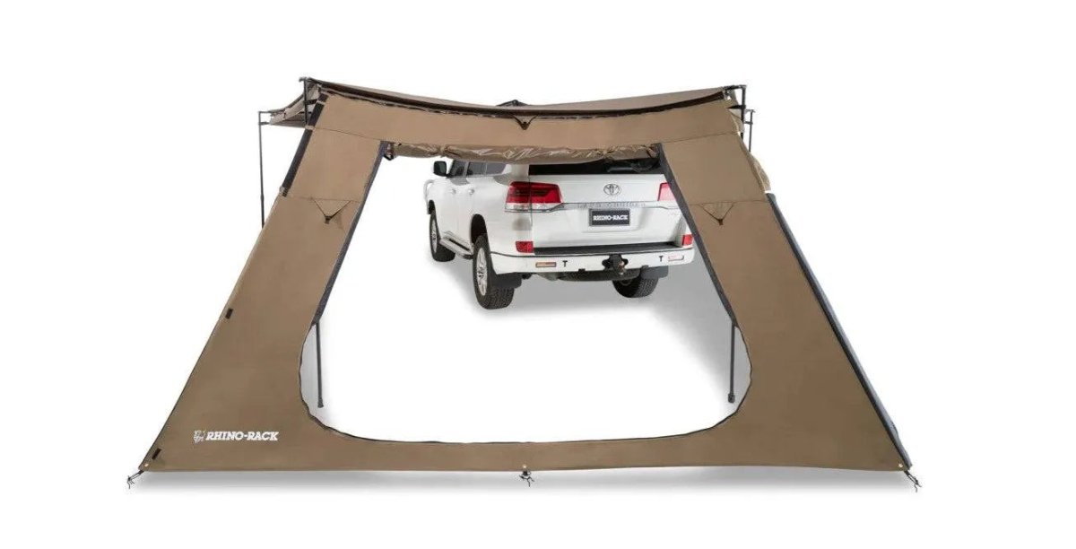 Paroi/mur trapézoïdale avec Porte - Auvent Batwing Compact - RHINO-RACK - Dacia Duster 2010-2023