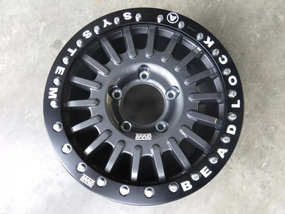 Jante Alu BRAID Winrace Beadlock Grise 8x16 5x150 ET24 - Toyota 70 Series