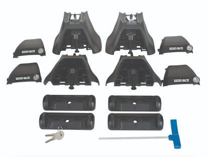 Kit 2x Barres de toit Vortex Ford Ranger 2023+ Super Cab (sur Gouttieres) - RHINO-RACK - Ford Ranger/Raptor 2023+