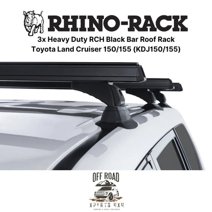 Kit 3x Barres de Toit Heavy-Duty - Toyota Land Cruiser 150/155 - RHINO-RACK - Toyota KDJ150/155