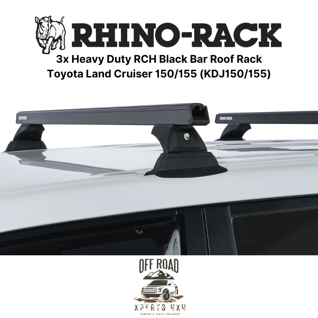 Kit 3x Barres de Toit Heavy-Duty - Toyota Land Cruiser 150/155 - RHINO-RACK - Toyota KDJ150/155