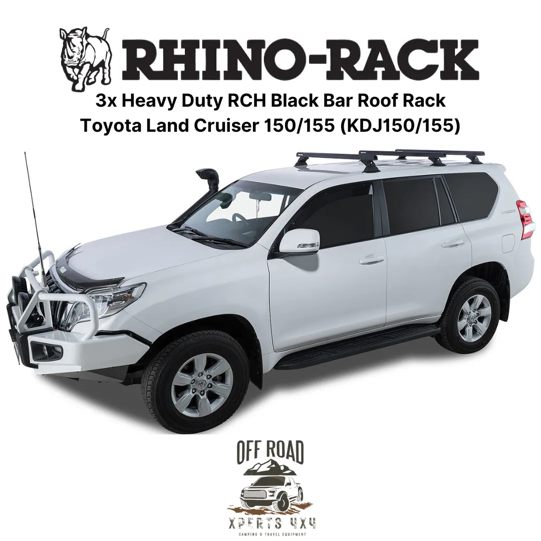 Kit 3x Barres de Toit Heavy-Duty - Toyota Land Cruiser 150/155 - RHINO-RACK - Toyota KDJ150/155