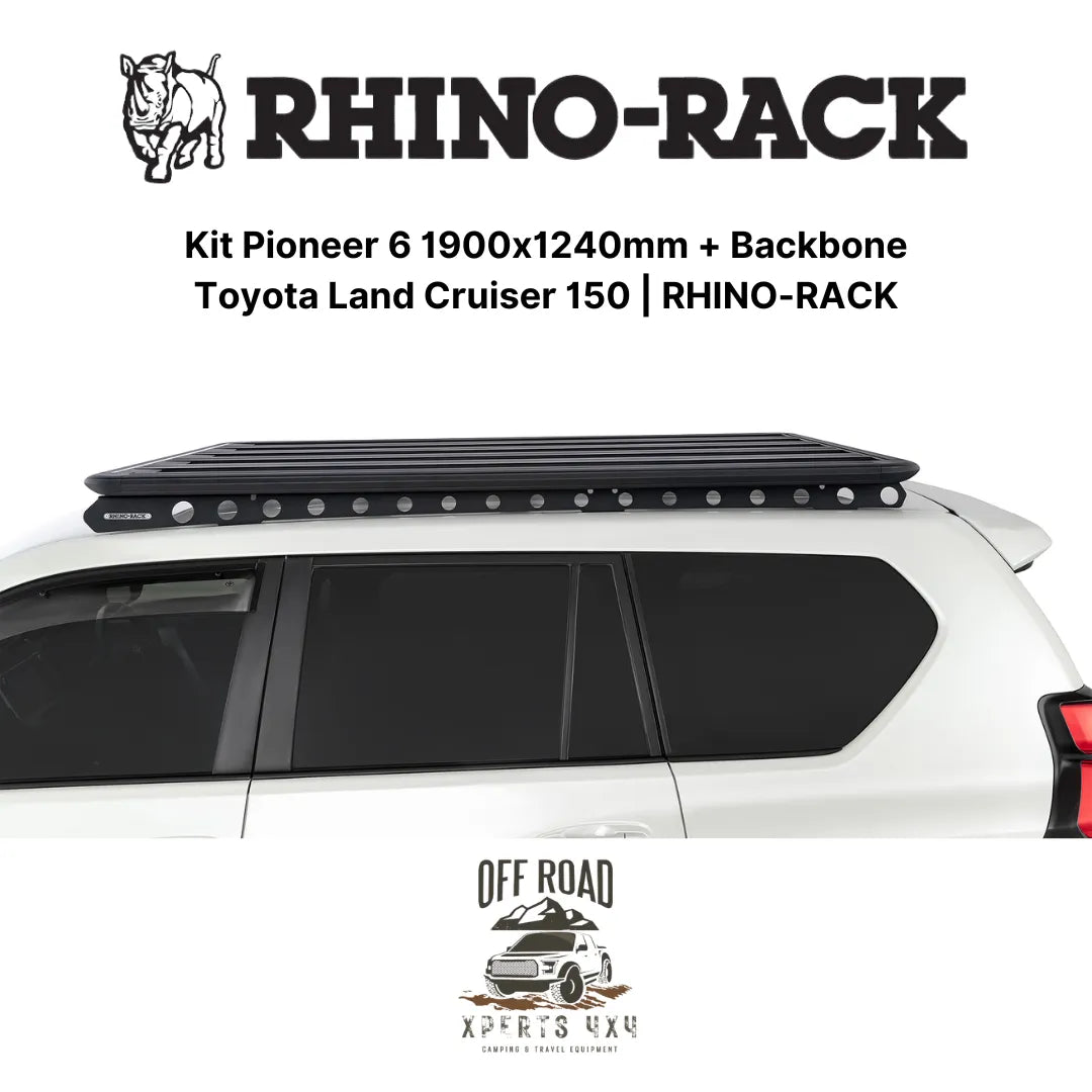 Kit Galerie de Toit 1900x1240mm avec Backbone | Toyota Land Cruiser 150 - RHINO-RACK - Toyota KDJ150/155