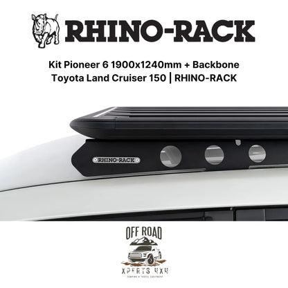 Kit Galerie de Toit 1900x1240mm avec Backbone | Toyota Land Cruiser 150 - RHINO-RACK - Toyota KDJ150/155