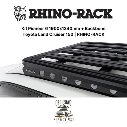 Kit Galerie de Toit 1900x1240mm avec Backbone | Toyota Land Cruiser 150 - RHINO-RACK - Toyota KDJ150/155
