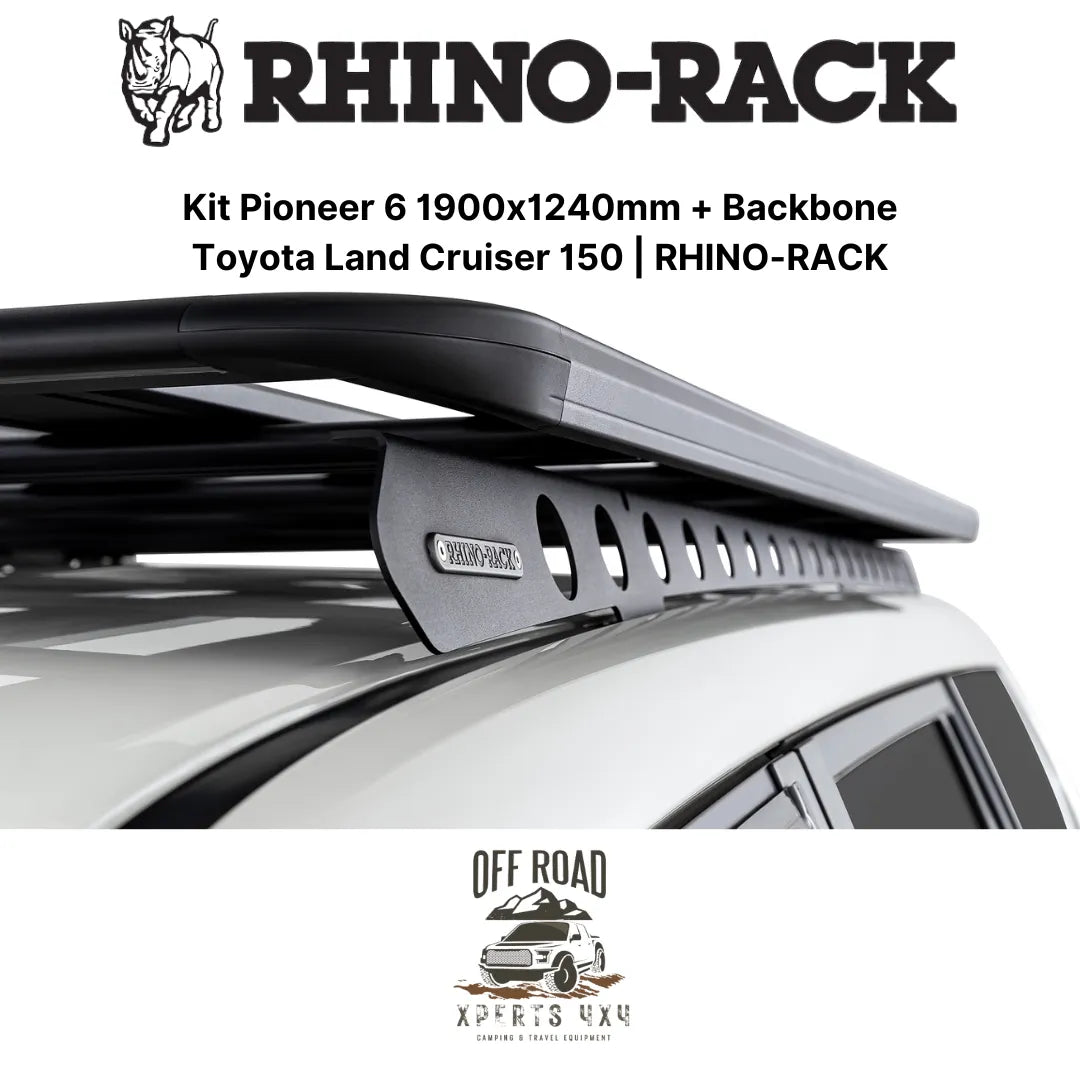 Kit Galerie de Toit 1900x1240mm avec Backbone | Toyota Land Cruiser 150 - RHINO-RACK - Toyota KDJ150/155