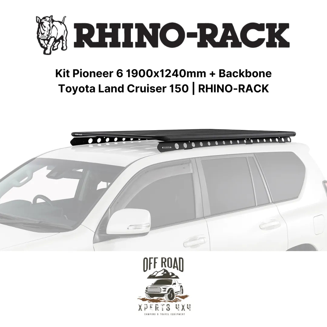 Kit Galerie de Toit 1900x1240mm avec Backbone | Toyota Land Cruiser 150 - RHINO-RACK - Toyota KDJ150/155