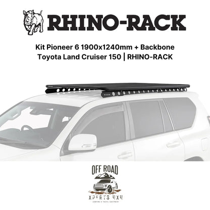 Kit Galerie de Toit 1900x1240mm avec Backbone | Toyota Land Cruiser 150 - RHINO-RACK - Toyota KDJ150/155