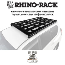 Kit Galerie de Toit 1900x1240mm avec Backbone | Toyota Land Cruiser 150 - RHINO-RACK - Toyota KDJ150/155