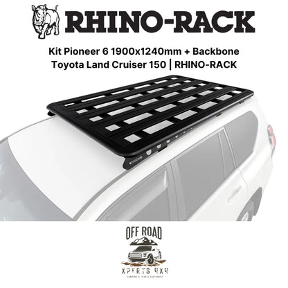 Kit Galerie de Toit 1900x1240mm avec Backbone | Toyota Land Cruiser 150 - RHINO-RACK - Toyota KDJ150/155
