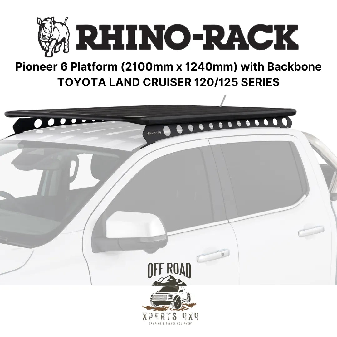 Kit Galerie de Toit 2100x1240mm avec Backbone | Toyota Land Cruiser 120/125 - RHINO-RACK - Toyota KDJ120/125