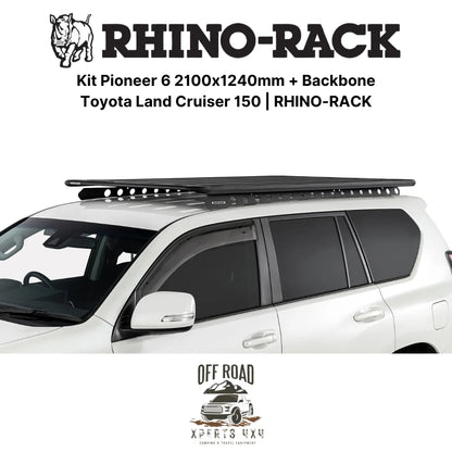 Kit Galerie de Toit 2100x1240mm avec Backbone | Toyota Land Cruiser 150 - RHINO-RACK - Toyota KDJ150/155