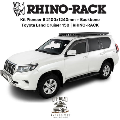 Kit Galerie de Toit 2100x1240mm avec Backbone | Toyota Land Cruiser 150 - RHINO-RACK - Toyota KDJ150/155